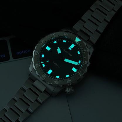 Militado ML20 39mm Men Watch PT5000 Automatic Movement Sapphire Luminova Watches Stainless Steel 200m Waterproof Wristwatch