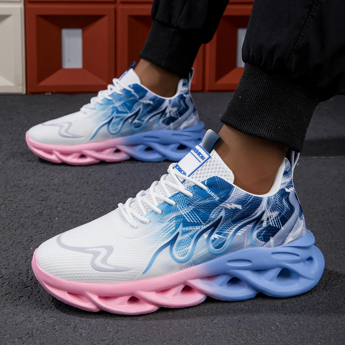 2025 unisexe chaussures de course hommes femmes léger maille respirant confortable plat doux chaussures de Tennis été à lacets baskets homme