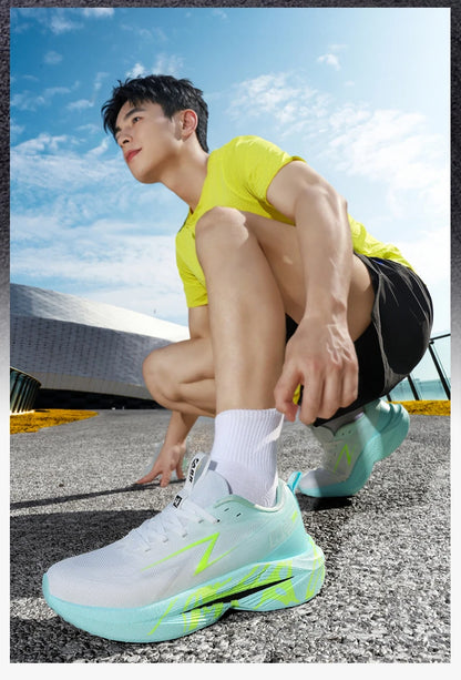 Running Shoes Carbon Plate Specialty Marathon Men's Sports Mesh Breathable Lightweight Women's Athletic Non-Skid Sneakers