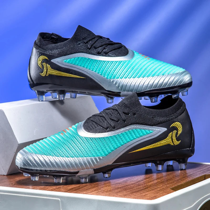 Nouveaux hommes bottes de Football adulte antidérapant Sport de plein air entraînement crampons chaussures de Football garçons longues pointes respirant Match confortable