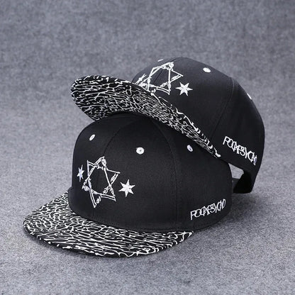 Men's Letter Embroidery Tide All-Match Flat Brim Baseball Cap Ladies Summer Hip-Hop Hat Outdoor Shade Adjustable Peaked Cap