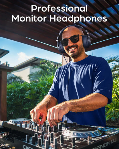 Oneodio Monitor 60 Wired HiFi Headphones Professional Studio DJ Headphones Stereo Over Ear Headset With Hi-Res Audio Microphone