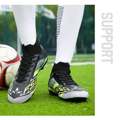 New Men's Football Boots Non-Slip Boys Grass Cleats High-Quality Match Soccer Shoes Hot-Selling Sneakers Outdoor High-Top Light