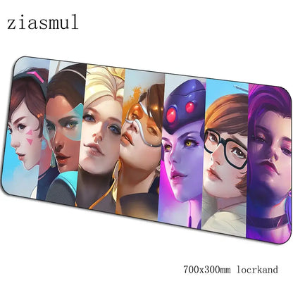 overwatch mouse pad Cartoon Computer mat 700x300x3mm gaming mousepad large Indie Pop padmouse keyboard games pc gamer desk