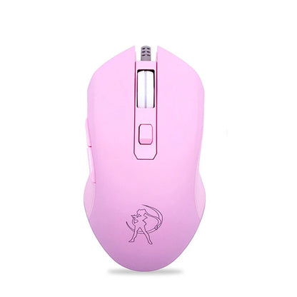 UTHAI DB49 Wired Luminous Pink Mouse 1600 (dpi) Computer Accessories Peripheral Cute Girl Gaming Mouse