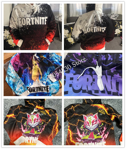 Fortnite Men Hoodie Fashion 3D Print Sweatshirt Battle Game Hoodies Boys Girls Hip Hop Hombre Casual Outerwear
