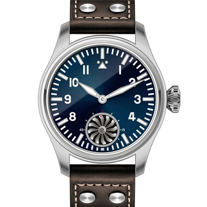 Hruodland Pilot St3620 Retro Men's Manual Mechanical Watch Luxury Sapphire Bgw-9 Night Light Turbine Waterproof 5Bar
