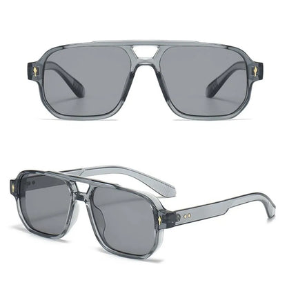 Retro Double Beam Sunnies HD Leopard Print Eyewear Unisex Polarized Sunglasses Waterproof Lightweight Anti-UV Glasses Outdoor