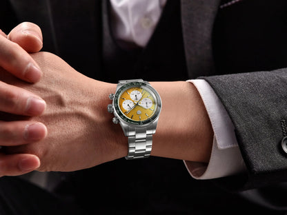 ROSSITIMI Urban Premium Men Quartz Watch Light Luxury Sports Stainless Steel VK63 Tachymeter Luminous 100m Diving Luminous Watch