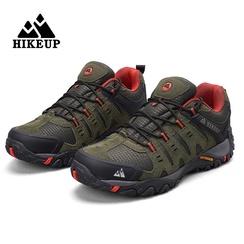 Męskie buty trekkingowe HIKEUP z zamszowej skóry – odporne na zużycie buty outdoorowe do trekkingu, chodzenia, polowania i zastosowań taktycznych