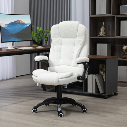 High-Tech Executive Office Chair with Lumbar Heating, 360° Swivel Breathable Fabric Chair with Remote Control, 120kg Load Capacity