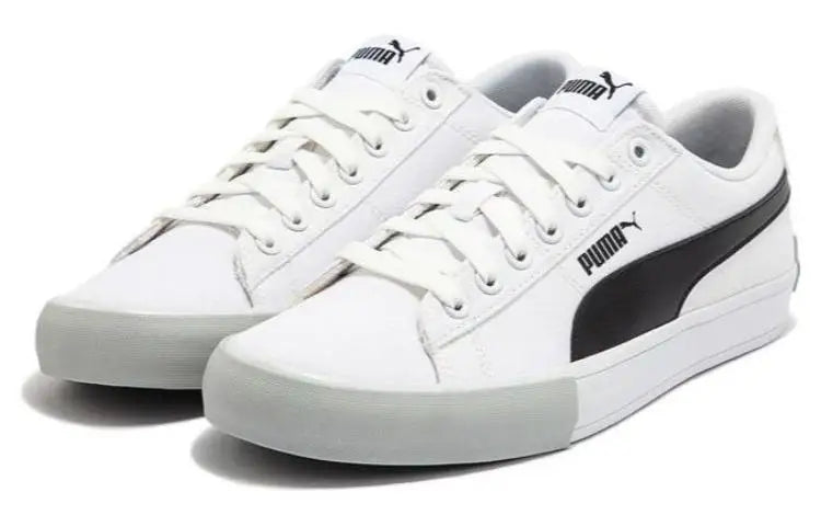 Puma Bari, baskets basses décontractées, polyvalentes, confortables, amortissantes, légères, respirantes, blanches et noires, 389383-01