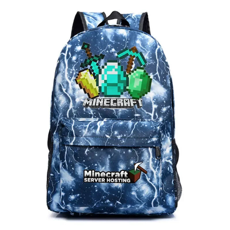 Minecraft Enderman Creeper Graphic Printed Backpack Large Capacity Lightweight Fashion Casual For Daily Travel Outdoor Leisure