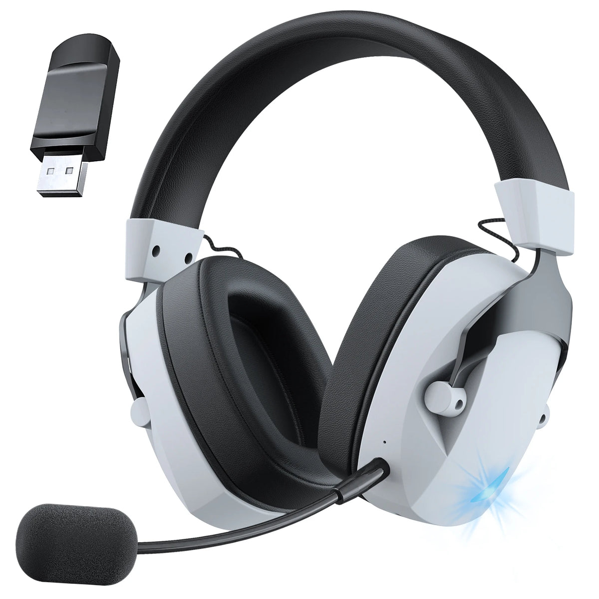 Casque de jeu sans fil Acinaci BL100, Bluetooth 2,4 GHz avec micro, prise jack 3,5 mm pour PS5, PS4, PC