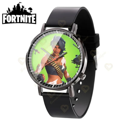 Wrist Watch F-Fortnited Cook Watch Trend Fashion Creative Quartz Student Watches Battle Game Figure Model Kids Birthday Gift