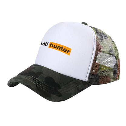 Milf Hunter Trucker Caps Fashion Cool Milf Hunter Hats Baseball Cap Summer Outdoor Sun Mesh Caps MZ-506