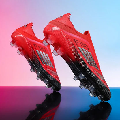 Chaussures de football pour hommes, crampons d'entraînement, chaussures de soccer FG ultralégères et respirantes, livraison directe, crampons longs pour matchs sportifs, baskets d'intérieur