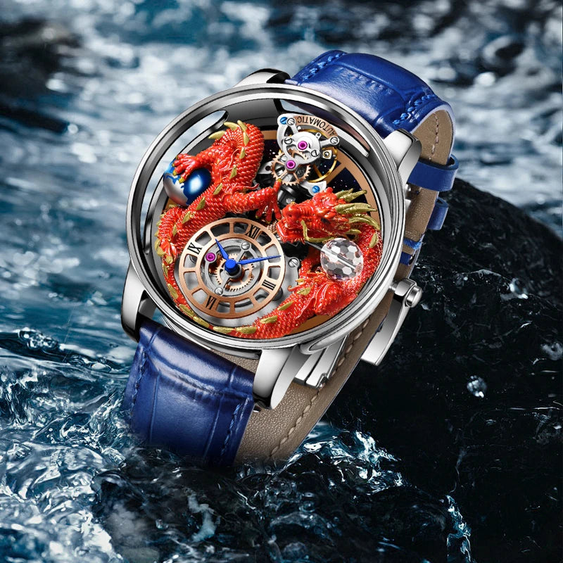 Relógio masculino PINDU Design 2025 NOVO Diamond Tourbillion, relógio de luxo Astronomia de marca premium, quartzo, vidro de safira, impermeável