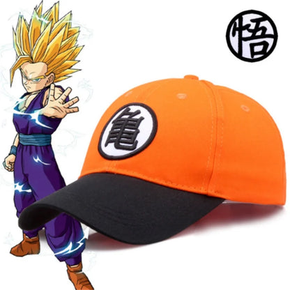 Dragon Ball Son Goku Unisex Gui Wu-broderede baseballkasketter til forår og efterår – justerbare fritidshatte til udendørs brug – solbeskyttelseshatte