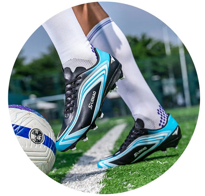 Nouvelles chaussures de football pour hommes, crampons de terrain antidérapants, chaussures de football pour l'entraînement, baskets de haute qualité, futsal, intérieur, vente chaude, extérieur