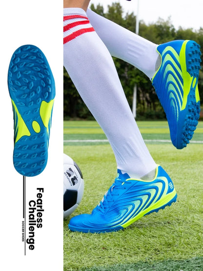 Baasploa Men's Professional Soccer Shoes Outdoor Anti-Slip Training Sport Shoes Male Light Leather Football Boots Chuteira Campo