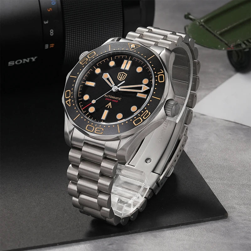 Watchdives WD007 V4 Titanium NTTD Dive Watch PT5000 Automatic Movement Sapphire Super Luminous Domed Crystal 42mm Men Watches