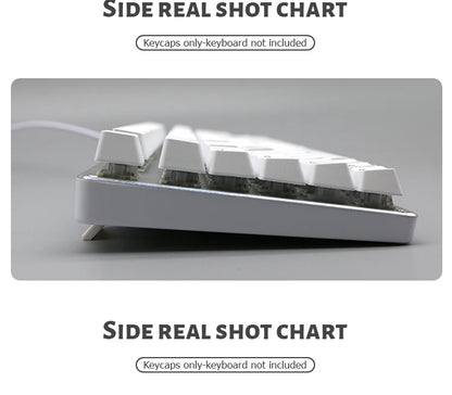 104 Teclas Keycaps Retroiluminadas Coreano Francês Russo Espanhol Alemão para Teclado Mecânico com Switch MX, Perfil OEM, Teclas ABS DIY