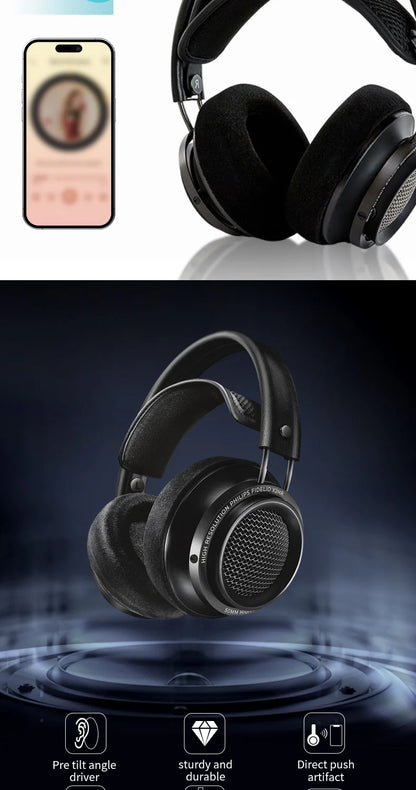 Original Philips X2HR Fidelio HiFi Stereo Head-mounted Headphones Comfort Music Wired Headset Computer Monitor Gaming Earphones