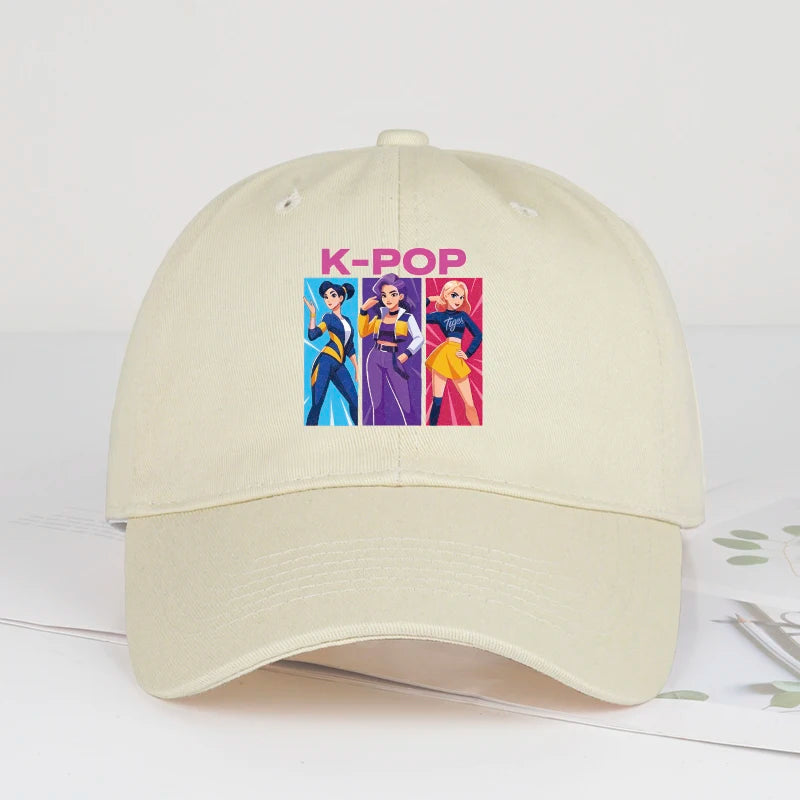K-POP Girl Group Cartoon Baseball Cap Men Women Casual Adjustable Vintage Dad Hat Y2K Kpop Fan Sun Hat