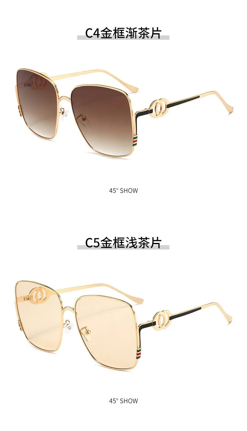 Square Frame Polarized Sunglasses for Men Women Design Fashion Trend Sunscreen Alloy UV400 Sun Glasses Unisex Eyewear 2026