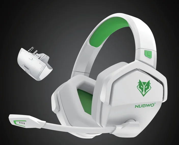 NUBWO G06 Double Casque Gamer Sans Fil 2.4GHz Bluetooth 5.3 avec Micro pour PS5 PS4 PC Mobile Switch, Casque Stéréo pour Joueurs