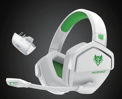 NUBWO G06 Double Casque Gamer Sans Fil 2.4GHz Bluetooth 5.3 avec Micro pour PS5 PS4 PC Mobile Switch, Casque Stéréo pour Joueurs