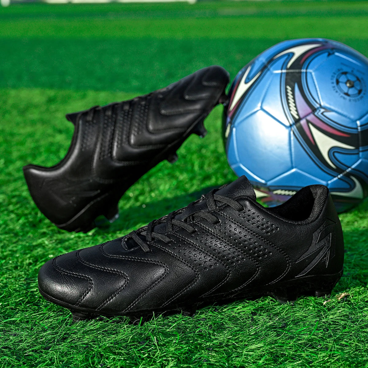 Sport Field AG/FG Soccer cleats，PU Fabric Sweat-wicking Upper，TPU Wear-resistant Sole，Sturdy Durable for Men Women Kids