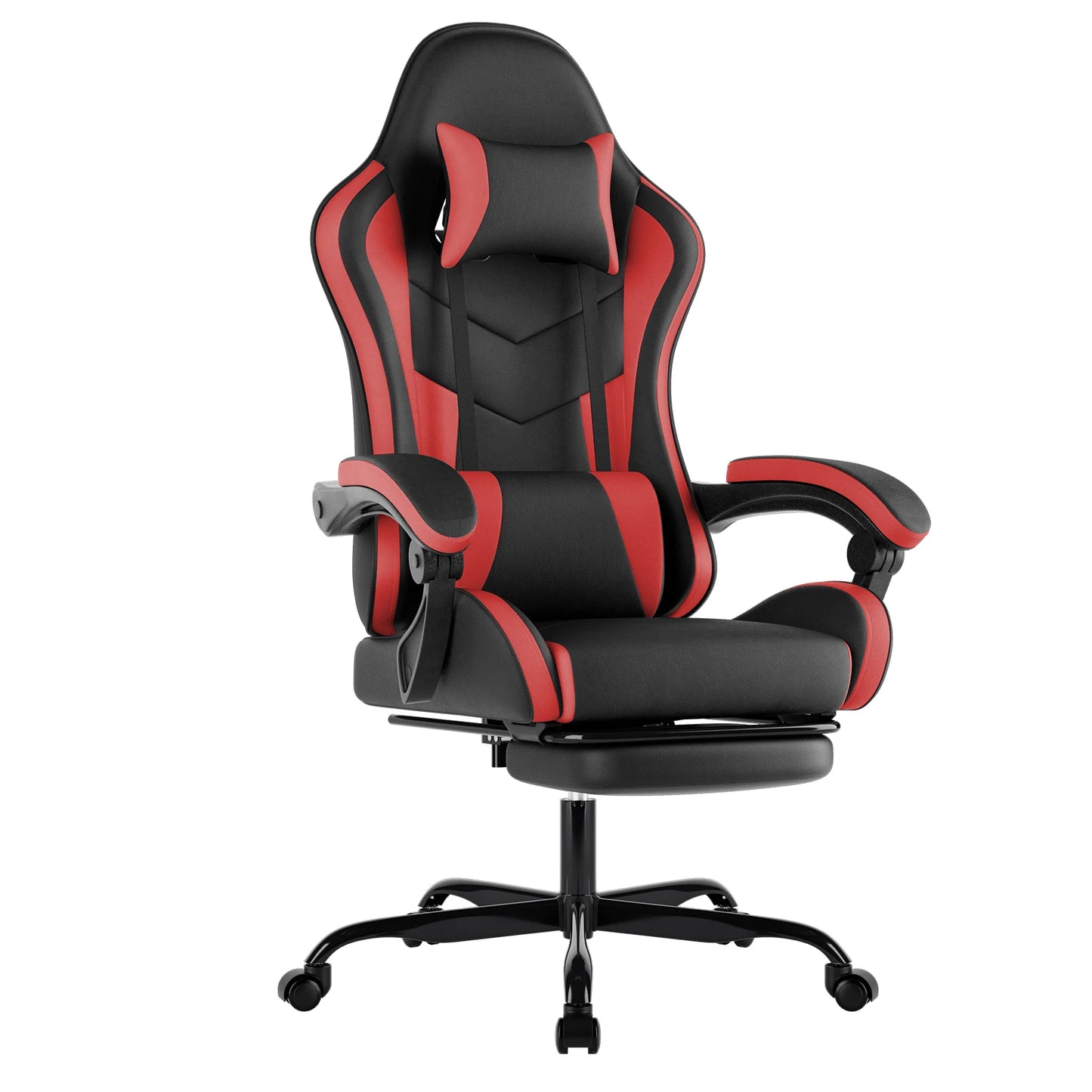 WOTSTA Gaming Chair with Footrest Gamer Chairs Ergonomic with Lumbar Cushion Headrest Height Adjustable Computer Chair