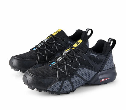Men's hiking shoes, all-terrain outdoor sports shoes, breathable mesh, non-slip, wear-resistant hiking shoes, outdoor cycling shoes