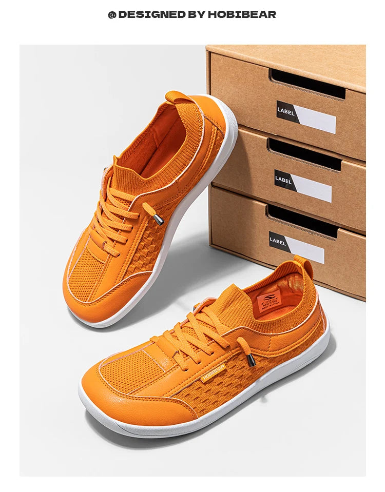 HOBIBEAR Men Barefoot Shoes Women Slip-On Wide Toe Walking Sneakers | Zero Drop Sole | Lightweight Breathable Minimalist Shoes