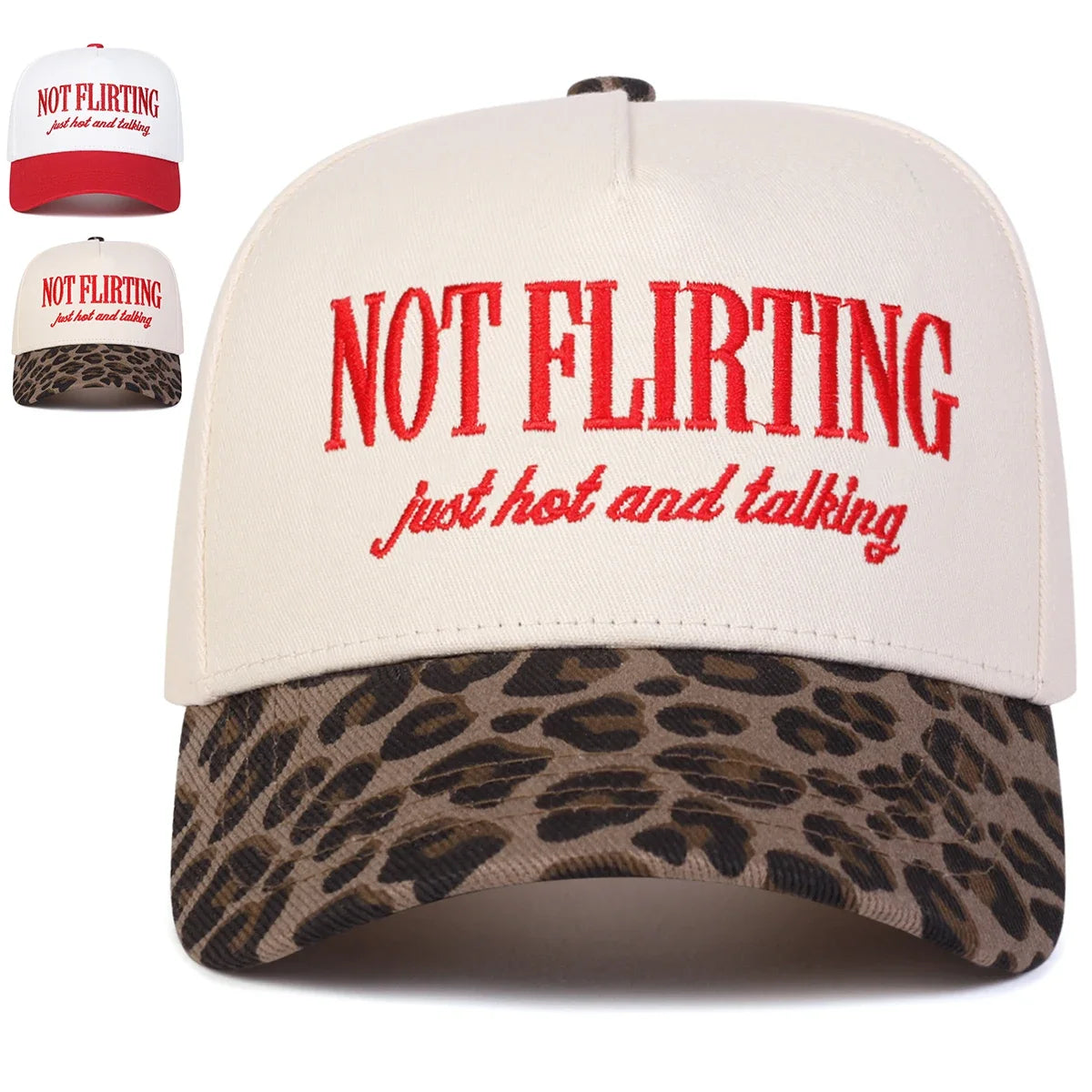 Unisex NOT FLIRTING Letter Embroidery Baseball Caps Spring Autumn Outdoor Adjustable Casual Hats Sunscreen Hat Sports Cap