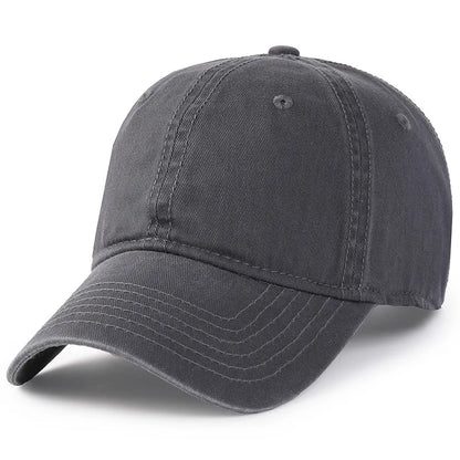 Men Women Oversize XXL 100% Cotton Baseball Cap,Large Baseball Hat for Big Heads 56-63cm(23.5"-25.5"),Adjustable Plain Dad Cap