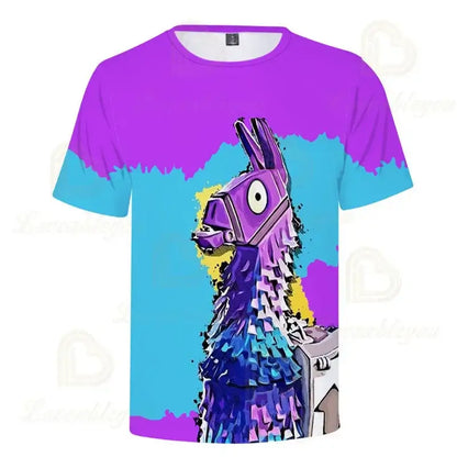 Fortnite Boys T-shirt Kids Tops Summer Children Clothes 3D Funny Battle Royale Game Graphics T Shirt Toddler Girls Top Tee