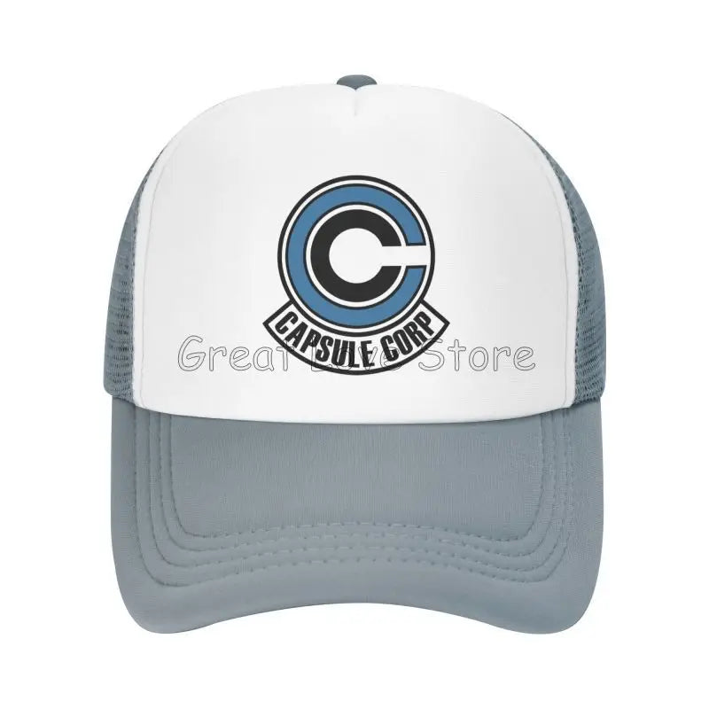 Capsule Corp Cappellini da baseball in rete Unisex Cappellino da camionista in stile hip-hop Cappellino da papà in stile anime DBZ Cappellino da corsa regolabile Cappellini da camionista estivi Cappellini snapback