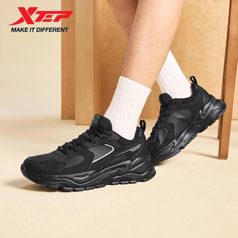 Xtep Sapatilhas Casuais para Homem 2025 Inverno Estilo Urbano com Amortecimento Leves Resistentes ao Desgaste Respiráveis para Caminhada 875419320005