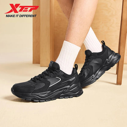 Xtep Sapatilhas Casuais para Homem 2025 Inverno Estilo Urbano com Amortecimento Leves Resistentes ao Desgaste Respiráveis para Caminhada 875419320005
