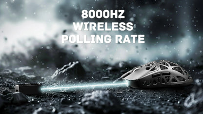 ATTACK SHARK R2 gamingmus i magnesiumlegering PAW3950, tri-mode, 8000hz, 42000 DPI, 45g ultralätt, mikrobrytare med 100M klick