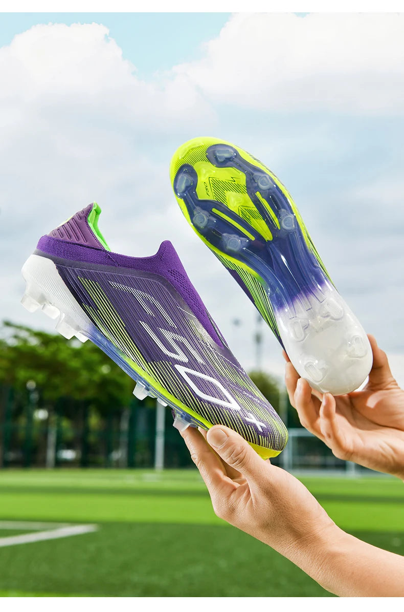 Męskie trampki z kolcami do trawy – wysokiej jakości buty piłkarskie do futsalu i piłki nożnej, antypoślizgowe, do użytku w pomieszczeniach, bestsellerowe, z wysoką cholewką, do użytku na zewnątrz