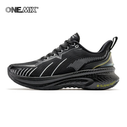 Zapatillas de running ONEMIX White Road para hombre con amortiguación de aire, deportivas de exterior, zapatillas de entrenamiento masculinas de verano para jogging, calzado para mujer