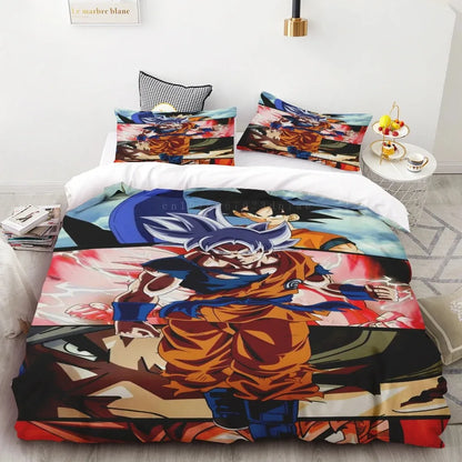 Σετ Παπλωματοθήκης Goku Dragon Ball για Εφήβους, Σετ Κλινοσκεπασμάτων με Παπλωματοθήκη για Παιδιά και Αγόρια, Ιδανικό Δώρο, Διακόσμηση Κρεβατοκάμαρας Queen King