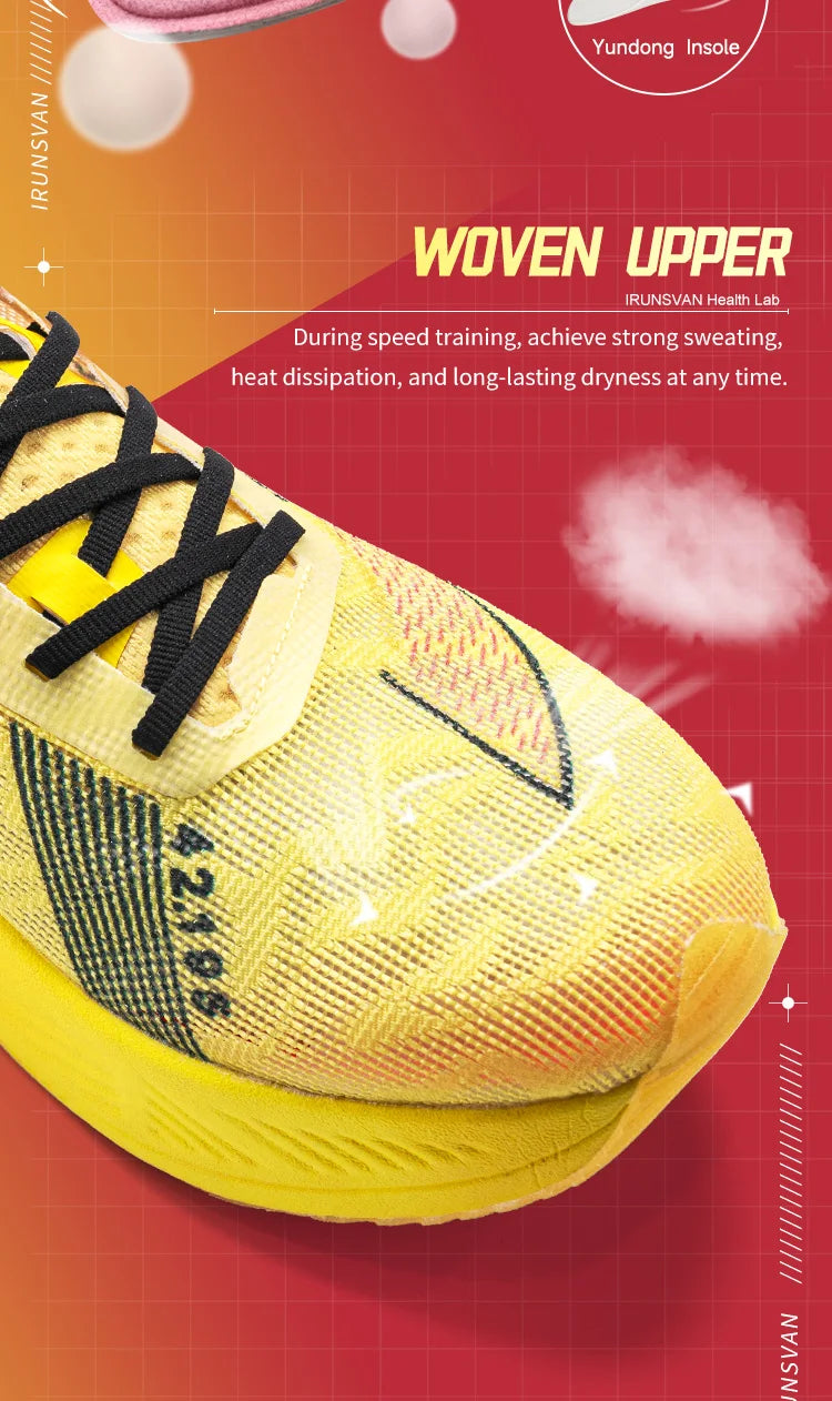 IRUNSVAN Original Carbon Plate Marathon Running Shoes Men Professional Stable Support Shock-Relief Ultra-Light Rebound Sneakers