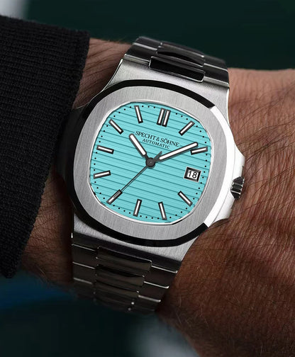 Relógio Masculino Specht&Sohne 2025 New Classic de Luxo Automático em Aço Inoxidável com Safira 8215, Relógio de Pulso Mecânico