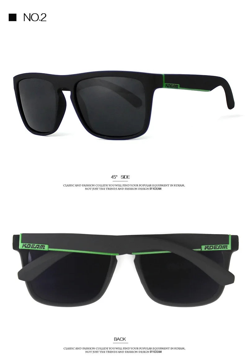 Outdoor Sport Square Myopia Lens Prescription Sunglasses Men Polarized Driving Anti-Glare Myopes Lunettes 0 -0.5 -0.75 To -6.0