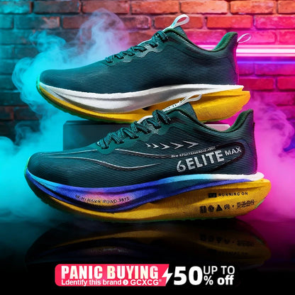 Men’s Running Shoes with Carbon Board, Specialty Marathon Sports, Breathable, Lightweight, Comfortable Women’s Athletic Non-Skid Sneakers